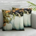 thumbnail image 3 of GOSMITH  Pillowcases Decorative White Autumn Pumpkins Fall Watercolor Blue Gray Pumpkin Throw Pillow Case Cases Cover Cushion Covers Square Sofa Two Side, 3 of 5