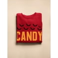 thumbnail image 3 of Candy Inspector. Bats And Broom Sweatshirt Women -Image by Shutterstock, Female Large, 3 of 4