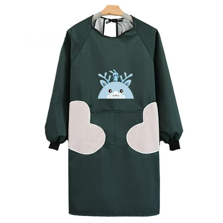 

QING SUN Aprons Bib Apron with Pockets