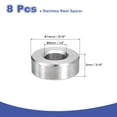 thumbnail image 2 of 8 Pcs Entretoises en Acier Inoxydable 304 9/16 Pouces OD x 1/4 Pouces ID x 3/16 Pouces Longueur(14x6x5mm) Vis Support de Bague Finition Simple Non Filetée Entretoises Rondes en Métal pour Vis M3 Boulons et Tringles, Argent, 2 of 6