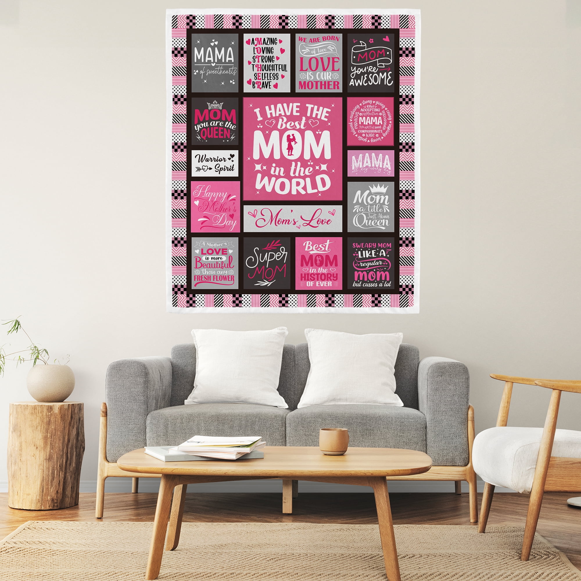 Soft Warm Mom Blanket - Birthday Gift Blanket for Mom Happy Mothers Day Throw Gift for Mother, Wife, Grandma from Daughter, 50"x60"
