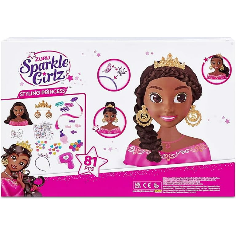 【HEAD】SPARKLEレディース 3点セット 142cm BOA 初心者 Sparkle Girlz Styling Head - Brunette by ZURU Comes with Nail