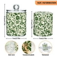 thumbnail image 5 of Yayeee 2 Pack Qtip Holder Dispenser for Bathroom with Lid Cotton Swab Canister, Green Floral, 5 of 6