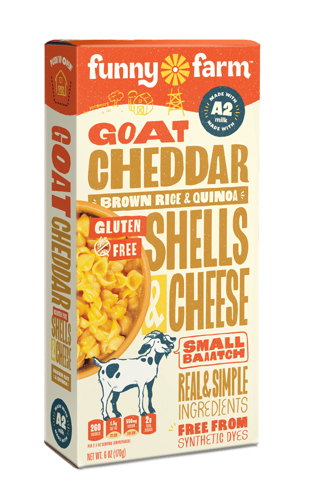 Funny Farm A2 Milk Gluten Free Macaroni and Cheese (Case of 8) Brown