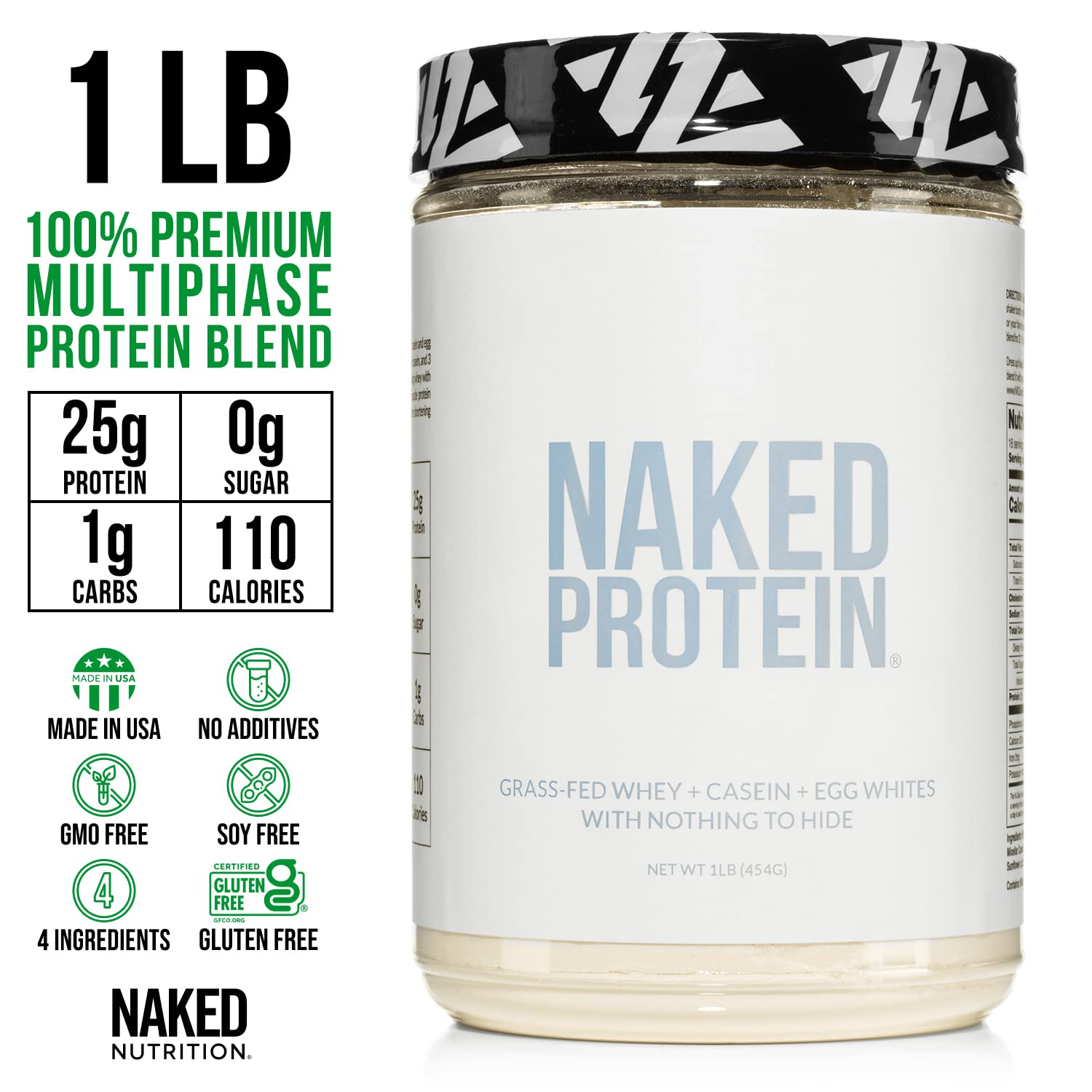 Naked Protein Powder Blend - Egg, Whey and Casein Protein Blend - image 4 of 7