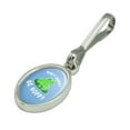 thumbnail image 2 of Don't Worry Be Hoppy Frog Funny Humor Antiqued Oval Charm Clothes Purse Suitcase Backpack Zipper Pull Aid, 2 of 4