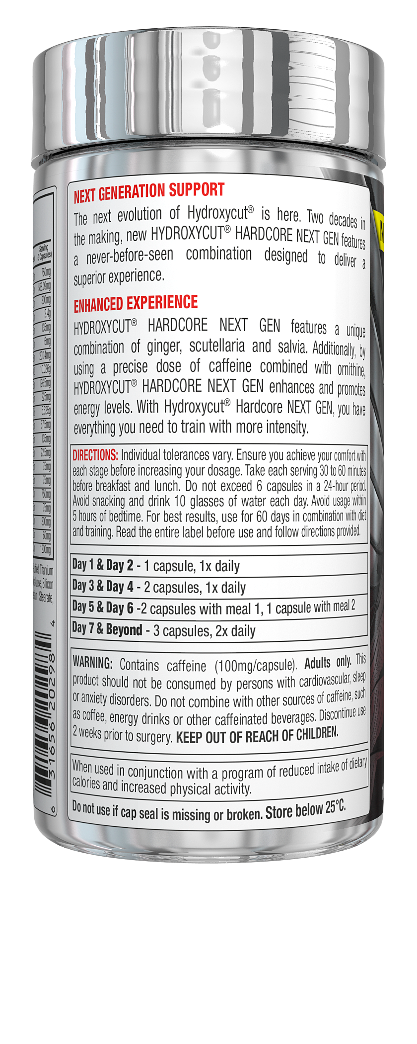 MuscleTech Hardcore Next Generation Weight Loss and Extreme Sensory Capsules, 100 Count - image 3 of 4
