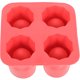 thumbnail image 3 of Molde de vidrio de cubo de hielo con tirador de silicona con forma de 4 tazas Molde de hielo fresco de verano Bandeja de cubitos de hielo, 3 of 6