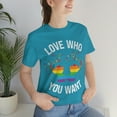 thumbnail image 6 of Love Who You Want Gay Pride LGBTQ+ Elephant Rainbow Hearts S-3XL, 6 of 8