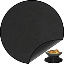 Fire Pit Mat Blcak Round Stove Fire Mat Fireproof 3-Layered Thicken Ember Mat Reusbable Grill Deck Protector Waterproof Grill Pad Mat Fire Pit Heat Pad for Outdoor BBQ Deck Floor Lawn 36Inch