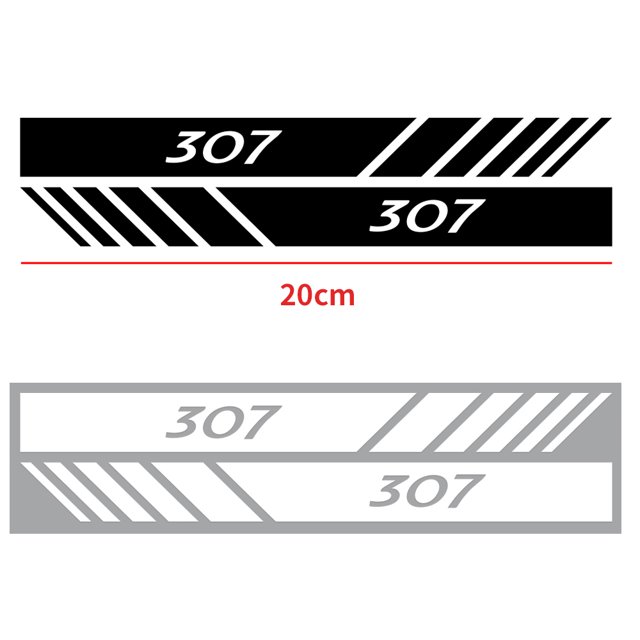 Car Rearview Mirror Waterproof Reflective PVC DIY Decortion Stickers For 3008 5008 208 407 406 4008 206 308 307 301 207 307 black