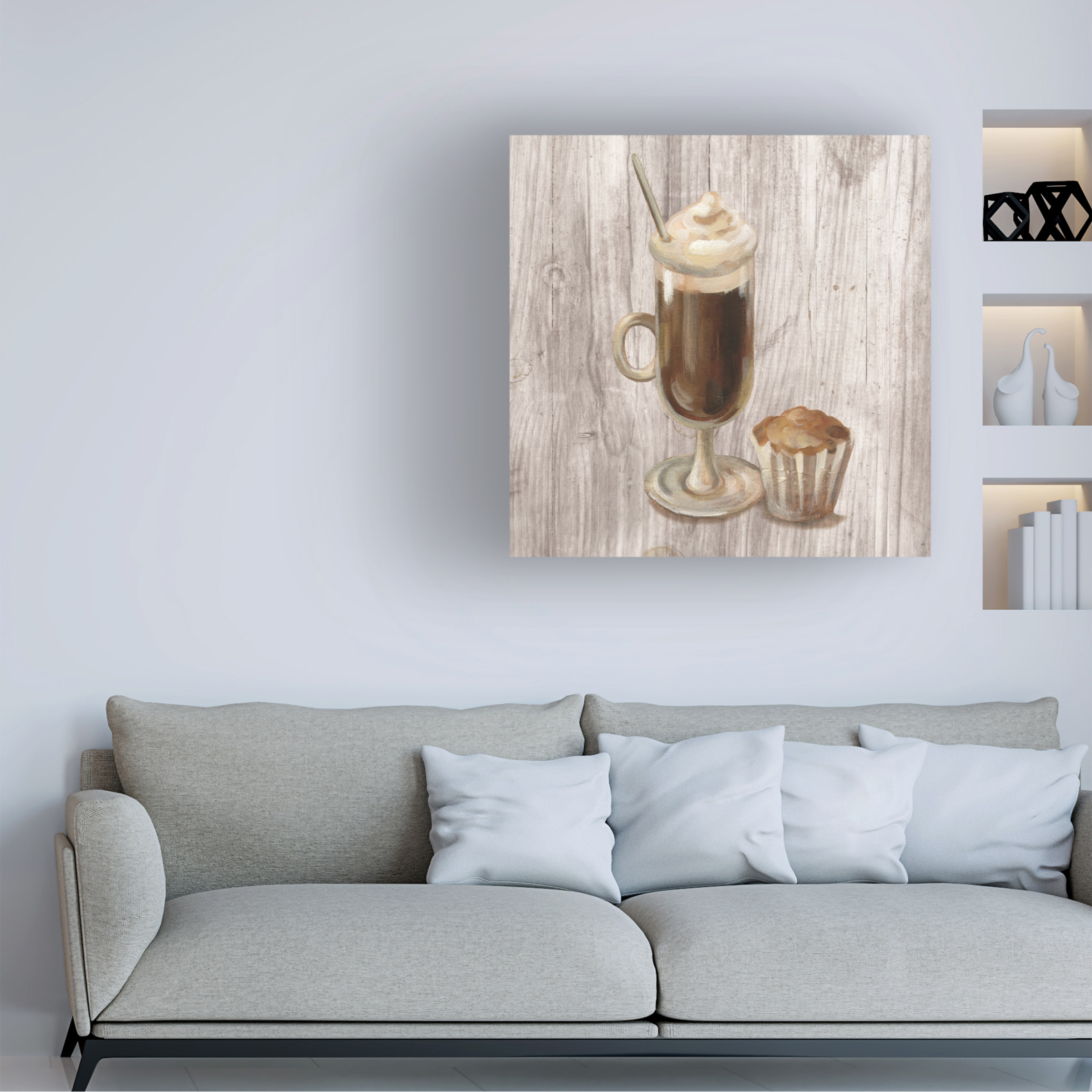 Trademark Fine Art 'Coffee Time V on Wood' Canvas Art by Silvia Vassileva