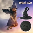thumbnail image 2 of Xfvqtps Halloween Witch Hat Flower Feather Decor Halloween Spire Hats for Party Accessory Multicolor, 2 of 6