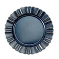 thumbnail image 3 of BalsaCircle 24 Navy Blue Gold 13" Acrylic Wooden Textured Round Scalloped Trim Plastic Charger Plates, 3 of 8