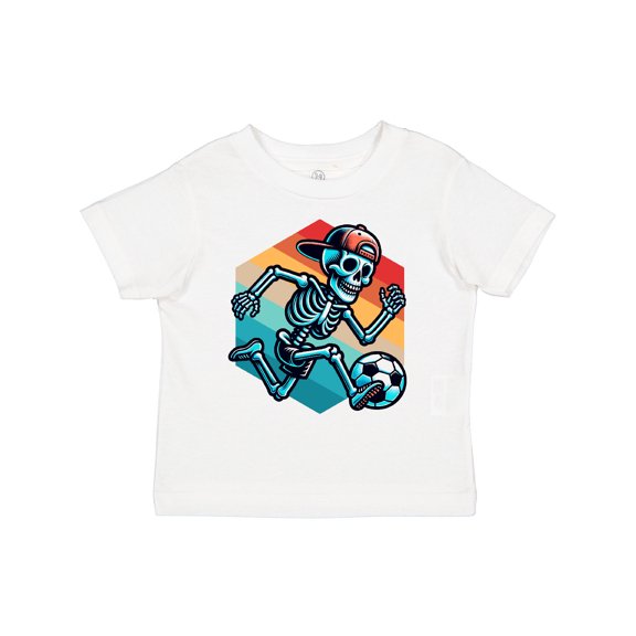 Inktastic Funny Soccer Skeleton Boys Toddler T-Shirt