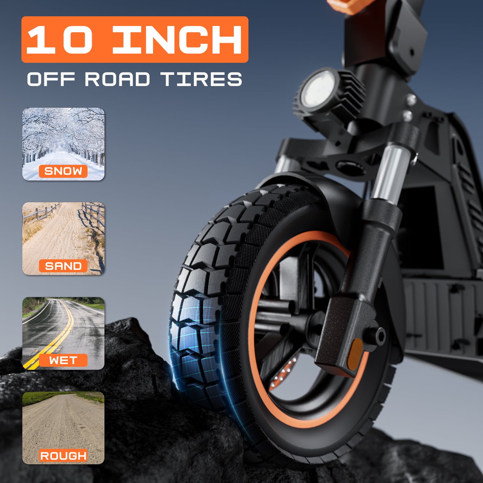 Ruitoo T2 Max Tires 10 Inches for Electric Scooter,Set of 1 (Front/Rear Tire),10X2.75-6.5