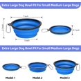 thumbnail image 2 of 2 tazones plegables grandes para perros, tazones de viaje plegables para perros, tazones portátiles de agua y comida para perros con hebillas, tazas y platos para alimentar gatos para viajar, cam, 2 of 5