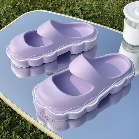 

SBYOJLPB Flip Flops Sandals Women Men with Comfortable Indoor and Outdoor Sandals Flat Sports Slippers Purple 9(39-40)