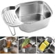 thumbnail image 1 of Kitchen Sink Strainer Basket, Multipurpose Corner Sink Strainer Food Catcher Leftovers Garbage Storage, Stainless Steel Drain Basket, 1 of 4