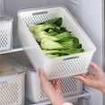 thumbnail image 4 of Plastic Fresh Produce Storage Container, Large Capacity with Vents, Durable for Fruit Vegetables, Fridge Organizer, 4 of 8