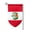 Fillet, variant on Peru Flag Double Sided Garden Flag for Indoor Outdoor Decorations 12.5 * 18 Inches Fillet