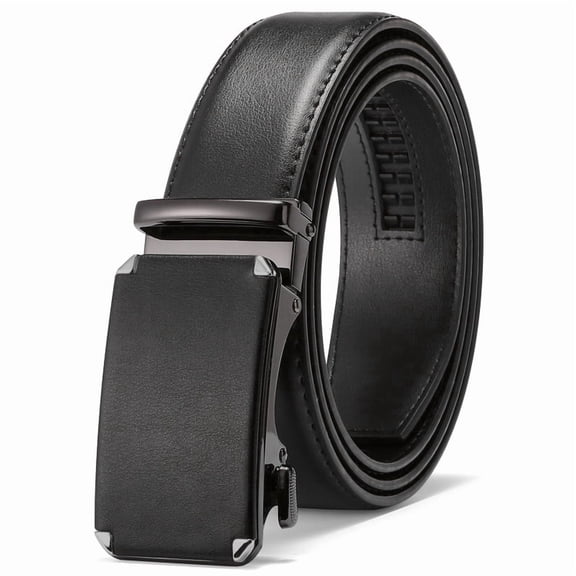 GAEKEAO Men’s Ratchet Belt Adjustable Leather Belt with Auto Lock Buckle Trim to Fit and Gift Box