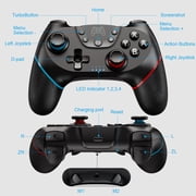 Fousixdi Wireless Controller for Switch 2/Switch/Lite/OLED, 2 pack, Turbo/Ergonomic (Black&Black)