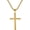 Gold no chain, variant on Unisex Stainless Steel Simple Hip Hop Punk Rhomboids Cut Multi-Faceted Cross Biker Pendant Faith Crucifix Necklace
