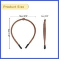 thumbnail image 6 of Vocoste Thin Headbands for Women Leather Head Bands for Women's Hair Fashion Hair Accessories for Women Coffee Color, 6 of 7