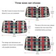 thumbnail image 5 of Yayeee Car Windshield Sun Shade Universal Fit Front Visor Protector, Green Plaid, 5 of 8