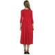 thumbnail image 1 of Qarigey Vestido de mujer Cuello Otoño Vestido de mujer Traje de cuello Media manga Vestido de columpio grande Vestidos Rojo XXL, 1 of 6