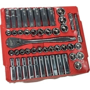 Milwaukee 48-22-9010 1/2 in. Drive SAE/Metric Ratchet and Socket Mechanics Tool Set (47-Piece)