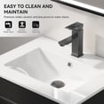 thumbnail image 5 of ELECWISH 24" Black Single Bathroom Vanity Set - Floating Wall Mounted Cabinet, Modern Style Vanity Combo (Faucet Not Included), 5 of 11