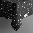 thumbnail image 3 of Black Star Planet Moon Pattern Rectangle Tablecloth 60"x102",Waterproof Polyester Rectangle Table Cloth, Wipeable Spillproof Polyester Tablecloth for Dining, Camping, Indoor and Outdoor, 3 of 6
