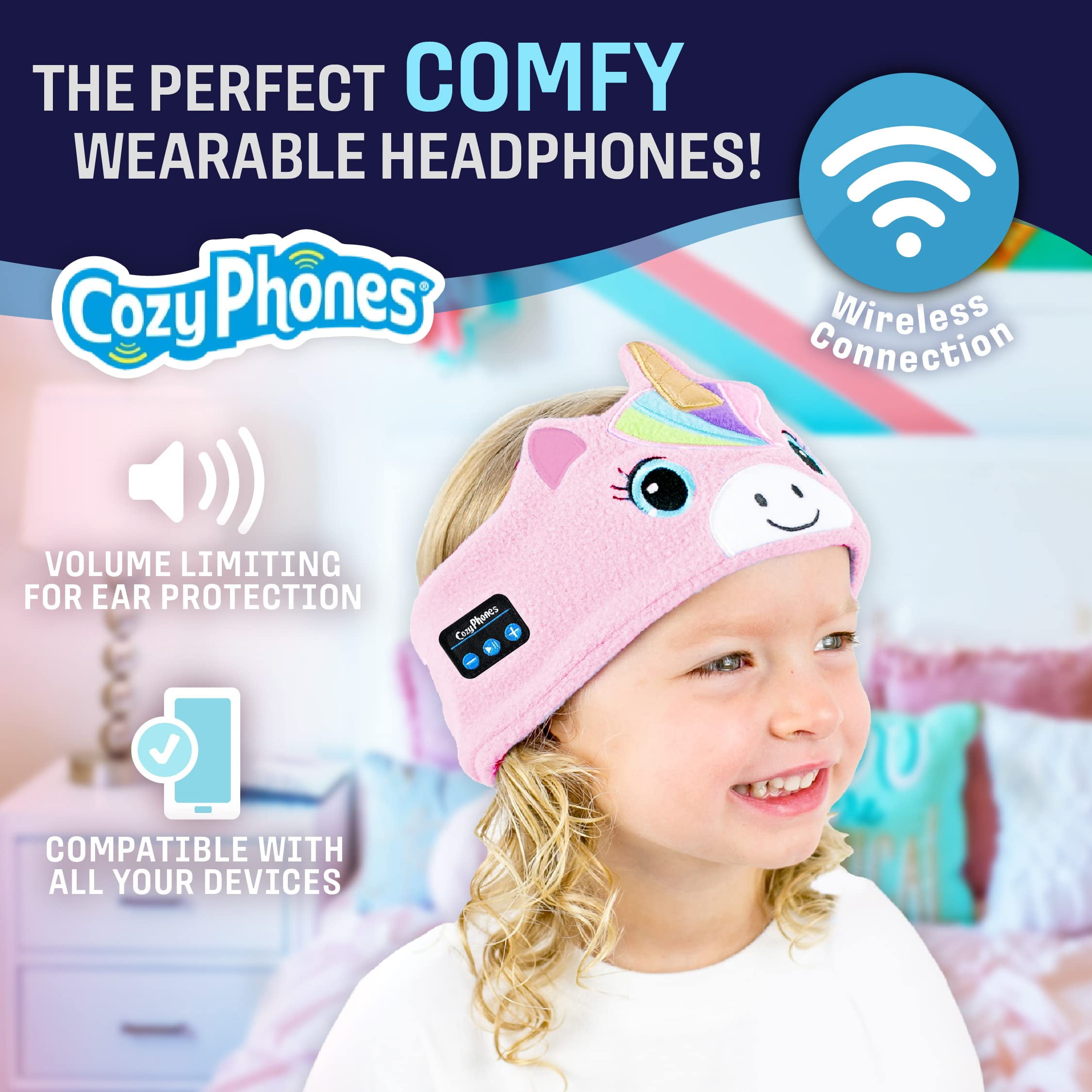 CozyPhones Kids Headphones, Headband Earphones for Children Baby