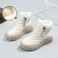 thumbnail image 1 of Chaussures pour Femmes Bottes de Neige Chaussures à Plateforme Chaussures en Coton Chaudes Bottes Courtes Chaussures Décontractées Extérieures Bottes Hautes Femmes Blanches, 1 of 10