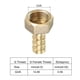 thumbnail image 4 of Conector de manguera Uxcell con barbilla recta y rosca hembra G3/8x10mm 3, 4 of 6