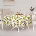 thumbnail image 3 of Oval Lemon Tablecloth 60x102inch, Lemon floral yellow Country Farmhouse Spring Summer Waterproof Wrinkle Resistant Washable Tablecloth for Indoor and Outdoor, Holiday Kitchen Restaurant and Party, 3 of 6