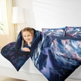 thumbnail image 4 of Homewish 3pcs Kids Jungle Wolf Comforter Set, Full - Pink Blossoms (Galaxy), 4 of 8