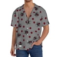 thumbnail image 3 of KLL Halloween Spider Print Men's Shirt Short Sleeve Button Down Summer Cuba Beach Shirts- XX-Large, 3 of 7