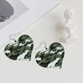 thumbnail image 5 of Heart Earrings Camouflage Print Dangling Heart Drop Earrings For Women Love Dangle Earrings Gift, 5 of 6