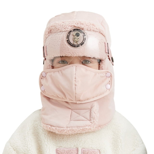 Gorro para niños, niños y niñas, para montar en coche eléctrico, cálido, resistente al frío, resistente al viento, de algodón y terciopelo, protector de orejas grueso para invierno