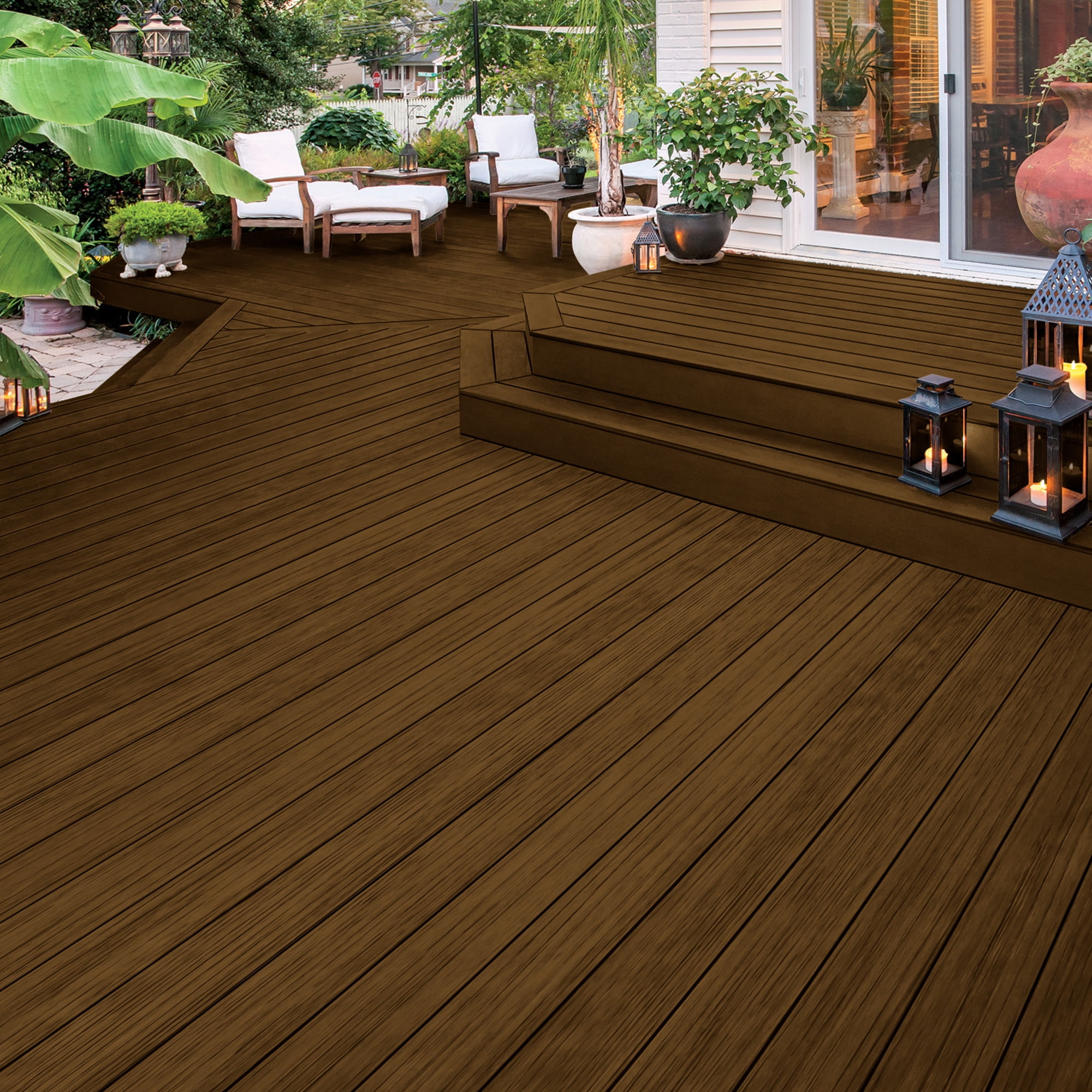 Olympic Maximum 5 Gallons ST-2002 Black Walnut Semi-Transparent Exterior Stain and Sealer in One Low VOC