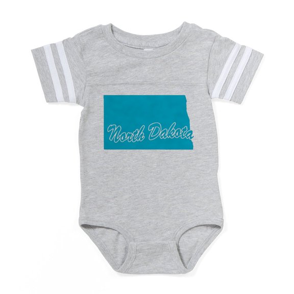 CafePress - 3 N Dakota - Cute Infant Baby Football Bodysuit