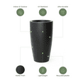 thumbnail image 3 of Ecobo 28" Tall Planter | Eco-Friendly, Durable, Lightweight | Indoor/Outdoor Use, All-Weather, Contemporary Design by Brazilian Artisans - Black, 3 of 4