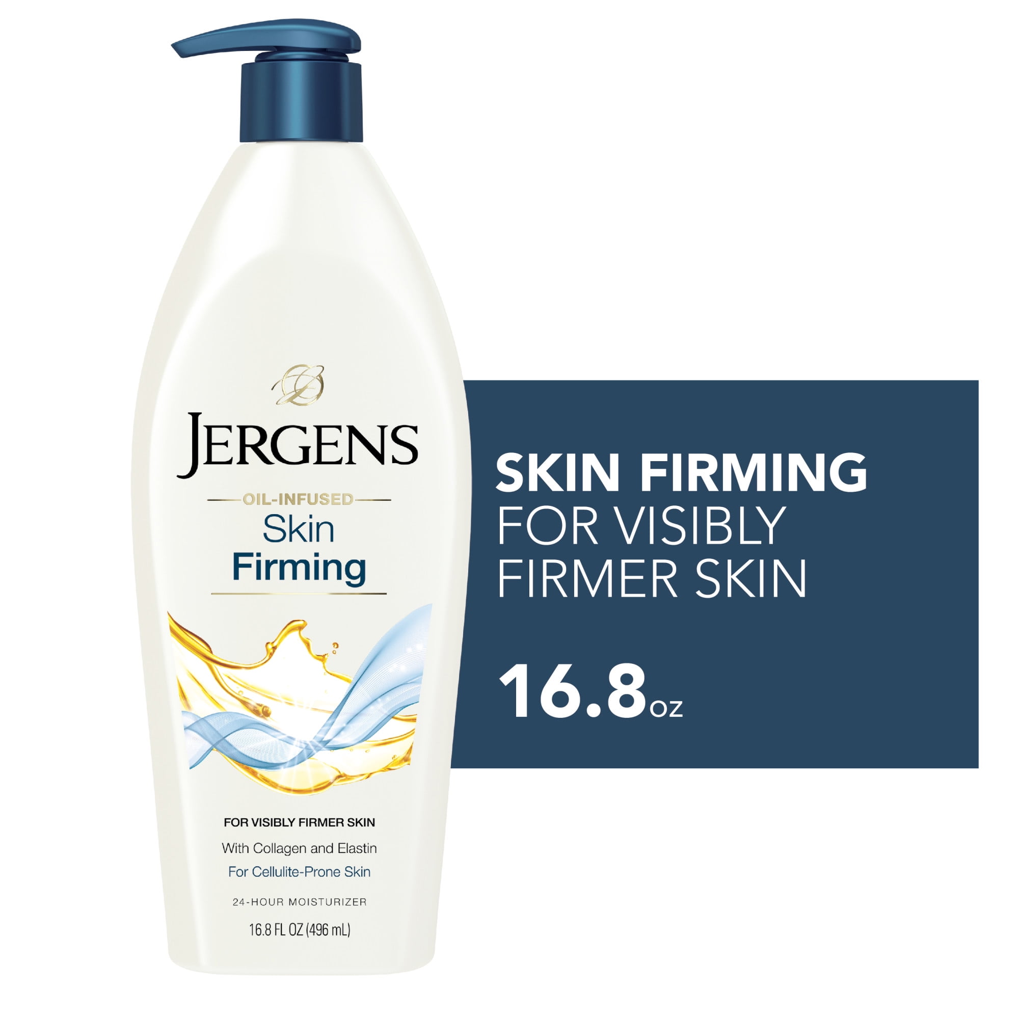 Jergens Oil-Infused Skin Firming 24-Hour Body Lotion, 16.8 fl oz