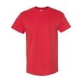 thumbnail image 5 of Gildan Heavy Cotton Crewneck T-Shirt, Short Sleeve Classic Fit Tee for Men, Red, XL, 5 of 5