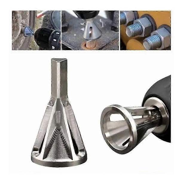 Tooloflife 4-Pack Deburring External Chamfer Tool – Stainless Steel, Quickly Repairs Damaged Bolts & Threads