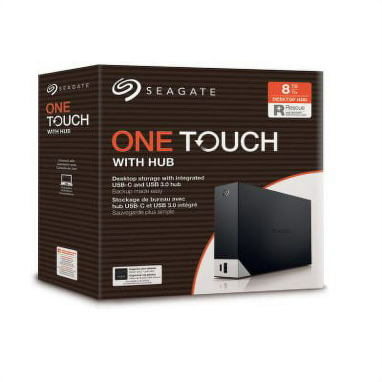 Seagate One Touch Hub 8TB External USB-C and USB 3.0 Desktop Hard
