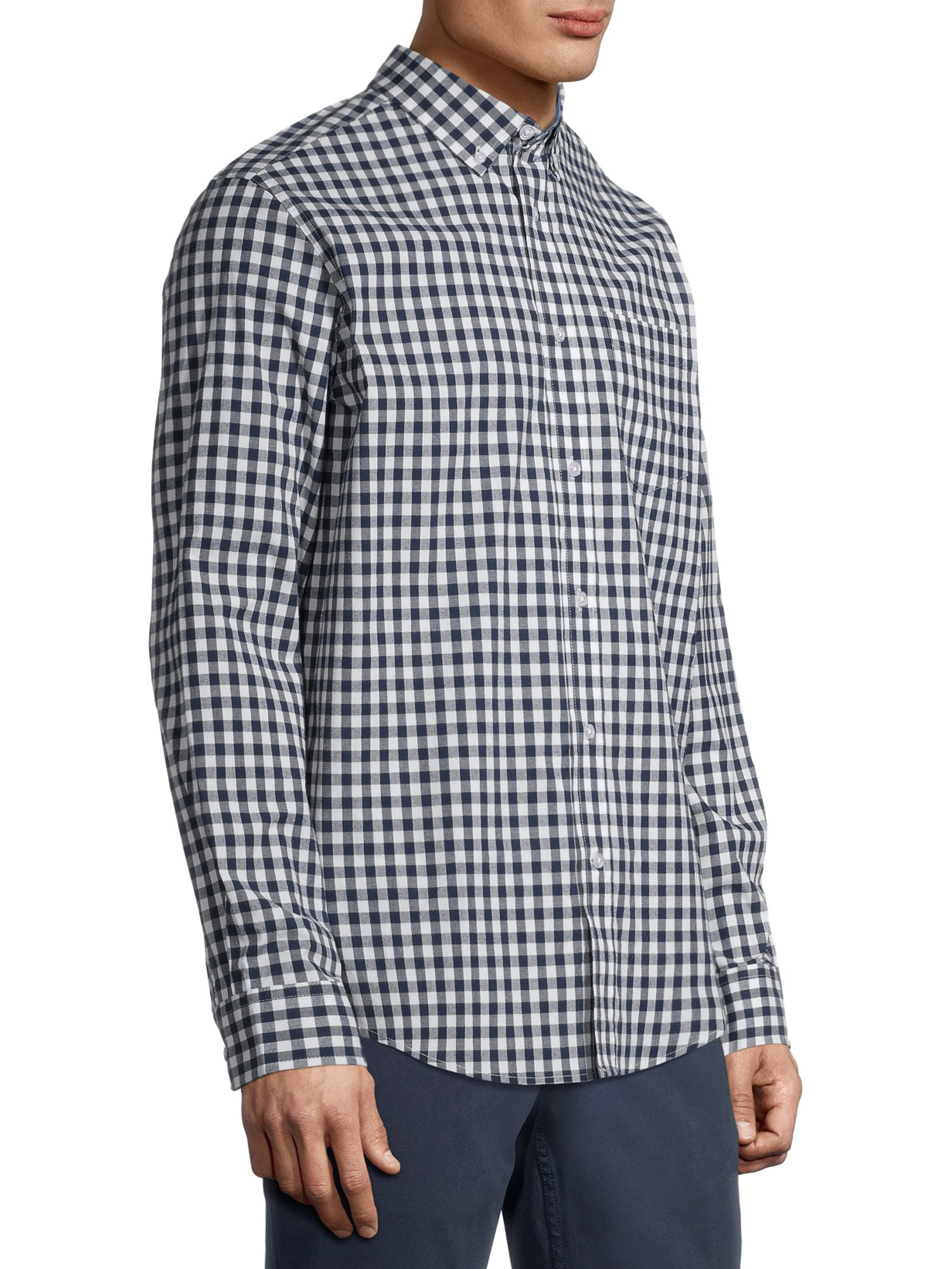 George Men's and Big Men's Long Sleeve Stretch Poplin Shirt, Sizes up to 5XLT